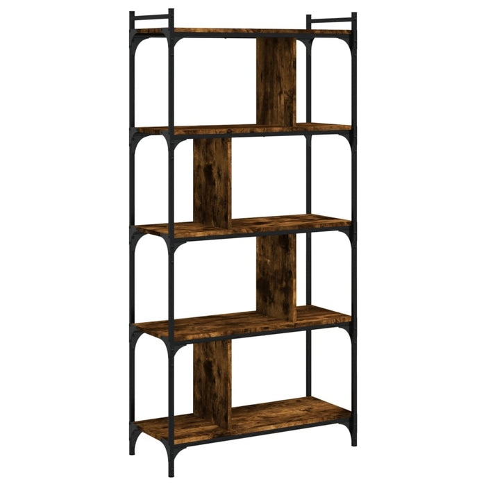 Libreria Rovere Fumo 5 Ripiani 76x32x158 cm Legno Multistratocod mxl 107109