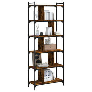 Libreria Rovere Fumo 6 Ripiani 76x32x192 cm Legno Multistratocod mxl 130990