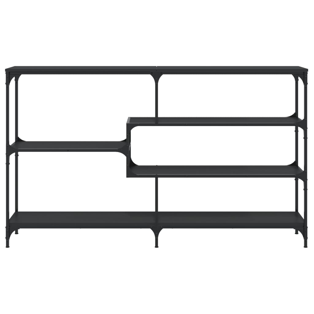 Tavolino Consolle Nero 160x32x95 cm in Legno Multistrato 833955