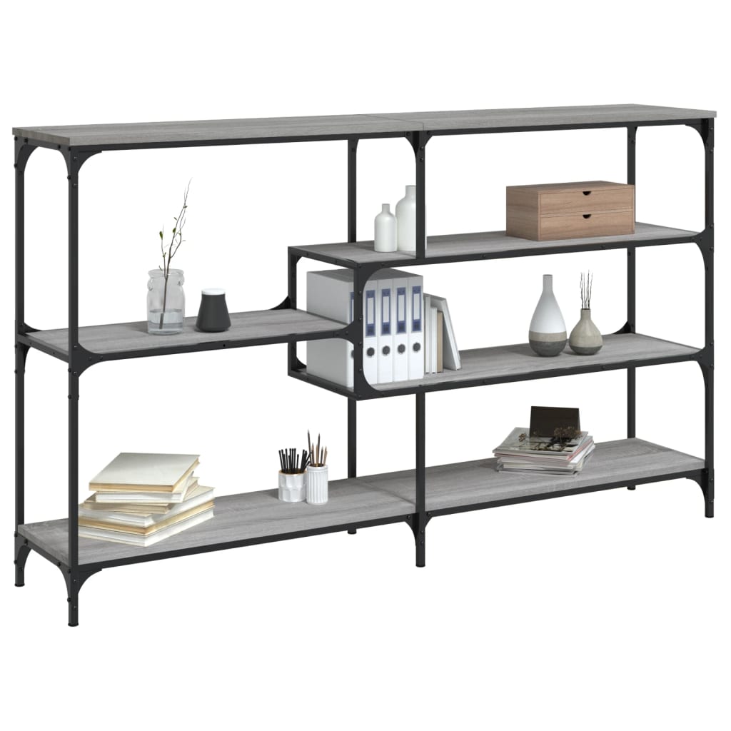 Tavolo Consolle Grigio Sonoma 160x32x95 cm in Legno Multistrato 833958