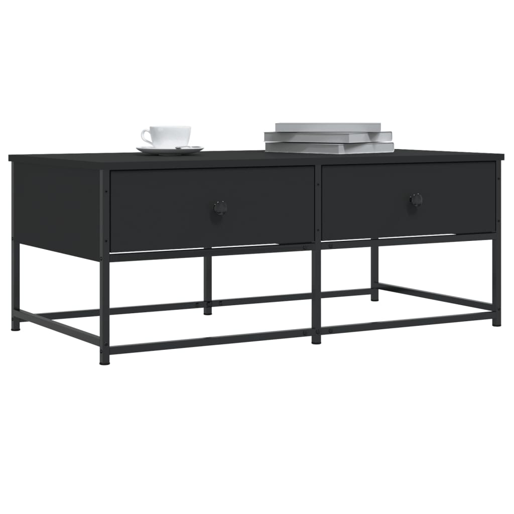 Tavolino da Salotto Nero 100x51x40 cm in Legno Multistrato 833970