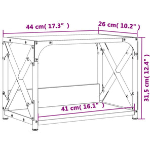 Supporto Stampante 2 Piani Rovere Sonoma 44x26x31,5 Multistrato 833981