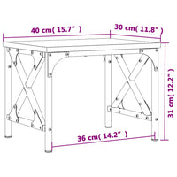 Supporto per Stampante Nero 40x30x31 cm in Legno Multistrato 833985