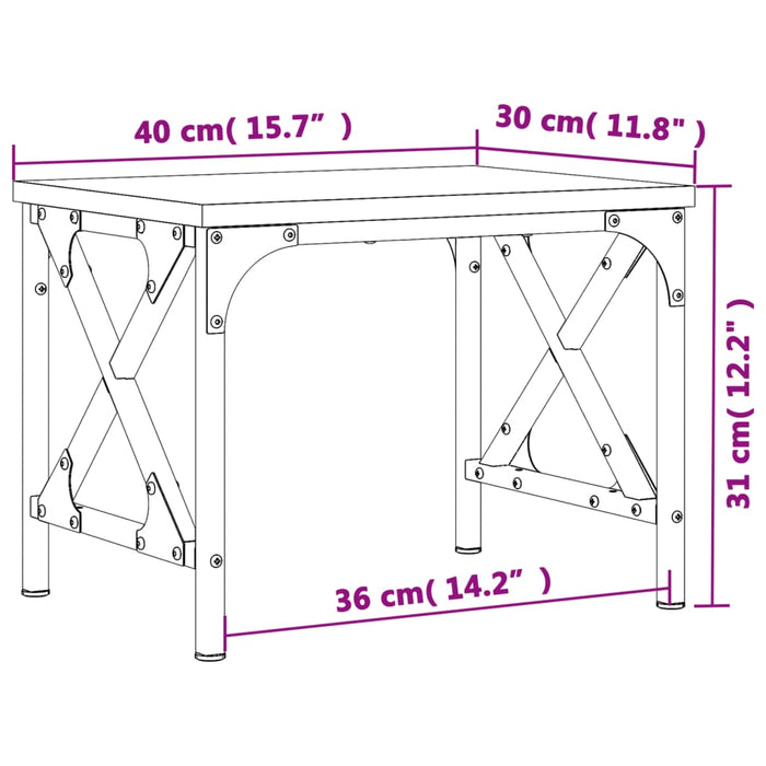 Supporto per Stampante Nero 40x30x31 cm in Legno Multistrato 833985