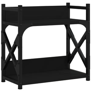 Supporto per Stampante 2 Livelli Nero 40x20x40 cm Multistrato 833990