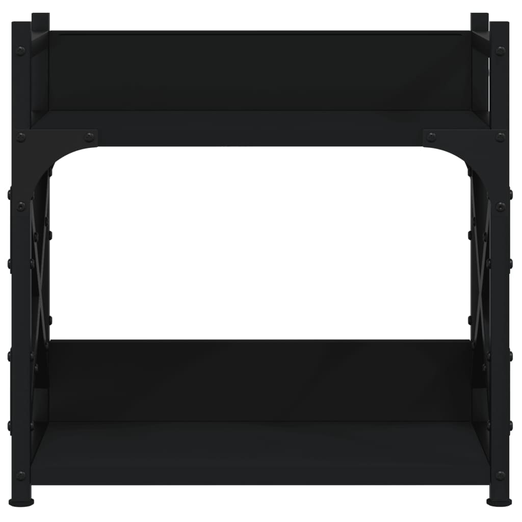 Supporto per Stampante 2 Livelli Nero 40x20x40 cm Multistrato 833990