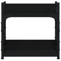 Supporto per Stampante 2 Livelli Nero 40x20x40 cm Multistrato 833990