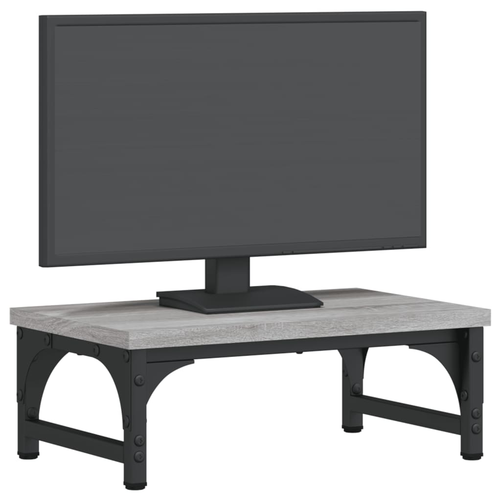 Supporto per Monitor Grigio Sonoma 37x23x14cm Legno Multistrato 833998