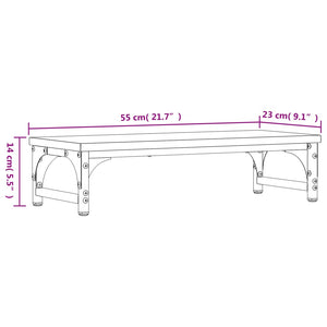 Supporto per Monitor Nero 55x23x14 cm Legno Multistrato 834000