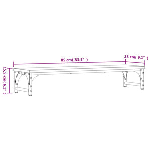 Supporto per Monitor Nero 85x23x15,5 cm Legno Multistrato 834005