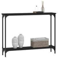 Tavolino Consolle Nero 100x22,5x75 cm in Legno Multistrato 834015