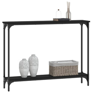 Tavolino Consolle Nero 100x22,5x75 cm in Legno Multistrato 834015