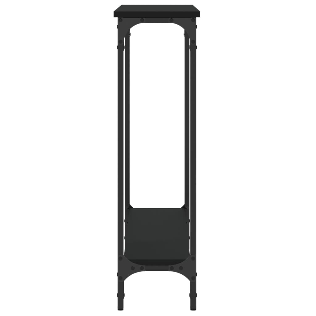 Tavolino Consolle Nero 100x22,5x75 cm in Legno Multistrato 834015