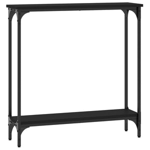 Tavolino Consolle Nero 75x22,5x75 cm in Legno Multistrato 834020