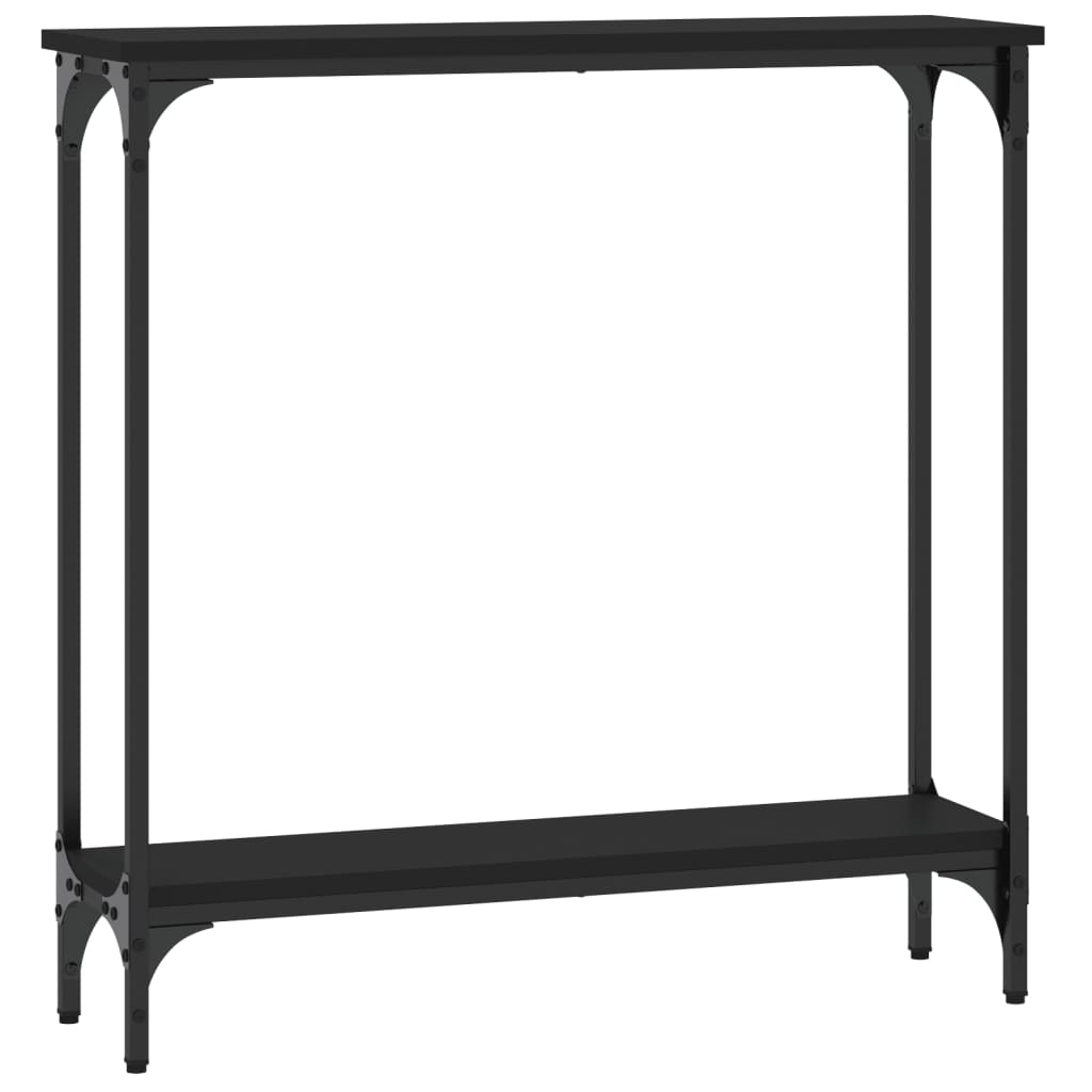 Tavolino Consolle Nero 75x22,5x75 cm in Legno Multistrato 834020