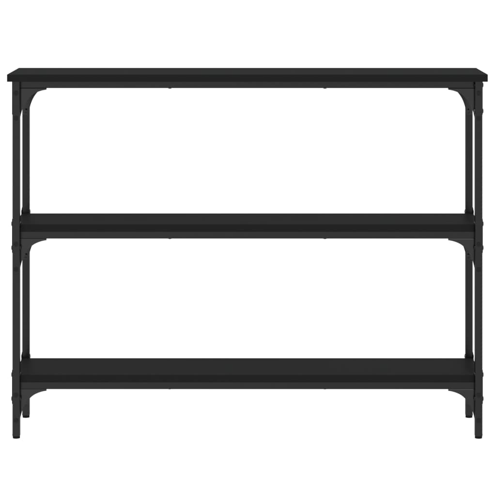 Tavolino Consolle Nero 100x22,5x75 cm in Legno Multistrato 834025