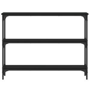 Tavolino Consolle Nero 100x22,5x75 cm in Legno Multistrato 834025