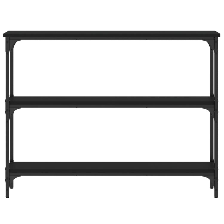 Tavolino Consolle Nero 100x22,5x75 cm in Legno Multistrato 834025