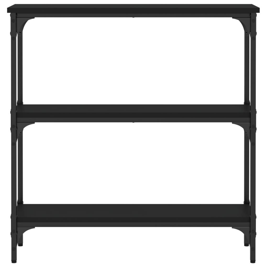 Tavolino Consolle Nero 75x22,5x75 cm in Legno Multistrato 834030