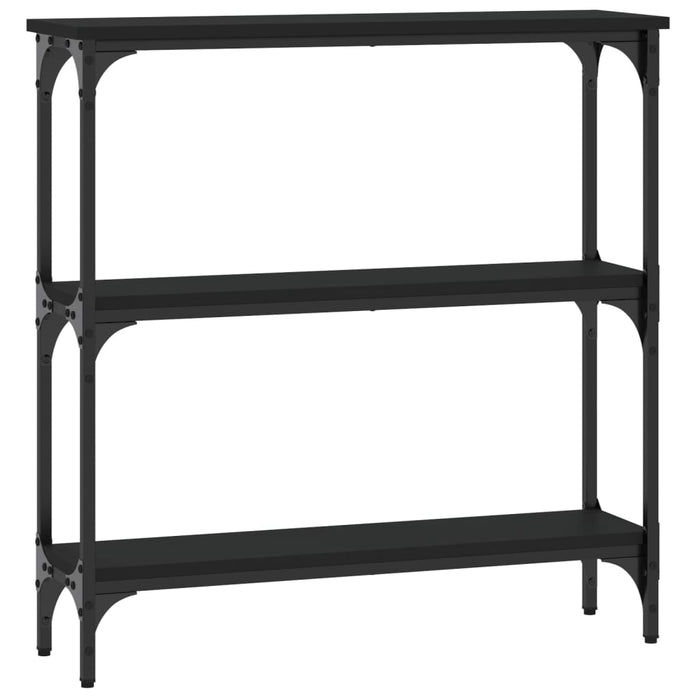 Tavolino Consolle Nero 75x22,5x75 cm in Legno Multistrato 834030