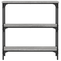 Tavolino Consolle Grigio Sonoma 75x22,5x75 cm Legno Multistrato 834033