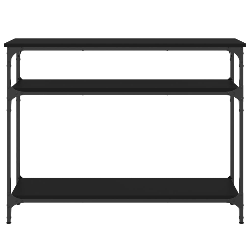 Tavolino Consolle Nero 100x29x75 cm in Legno Multistrato 834035