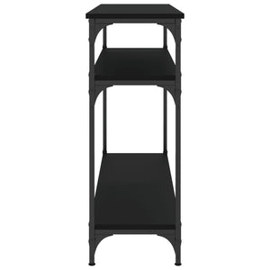 Tavolino Consolle Nero 100x29x75 cm in Legno Multistrato 834035