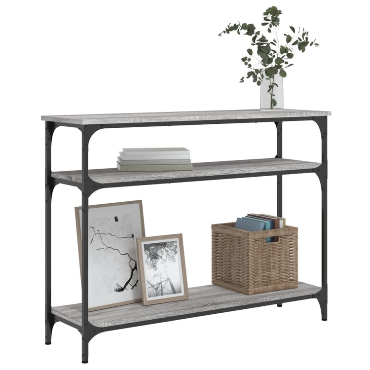 Tavolo Consolle Grigio Sonoma 100x29x75 cm in Legno Multistrato 834038