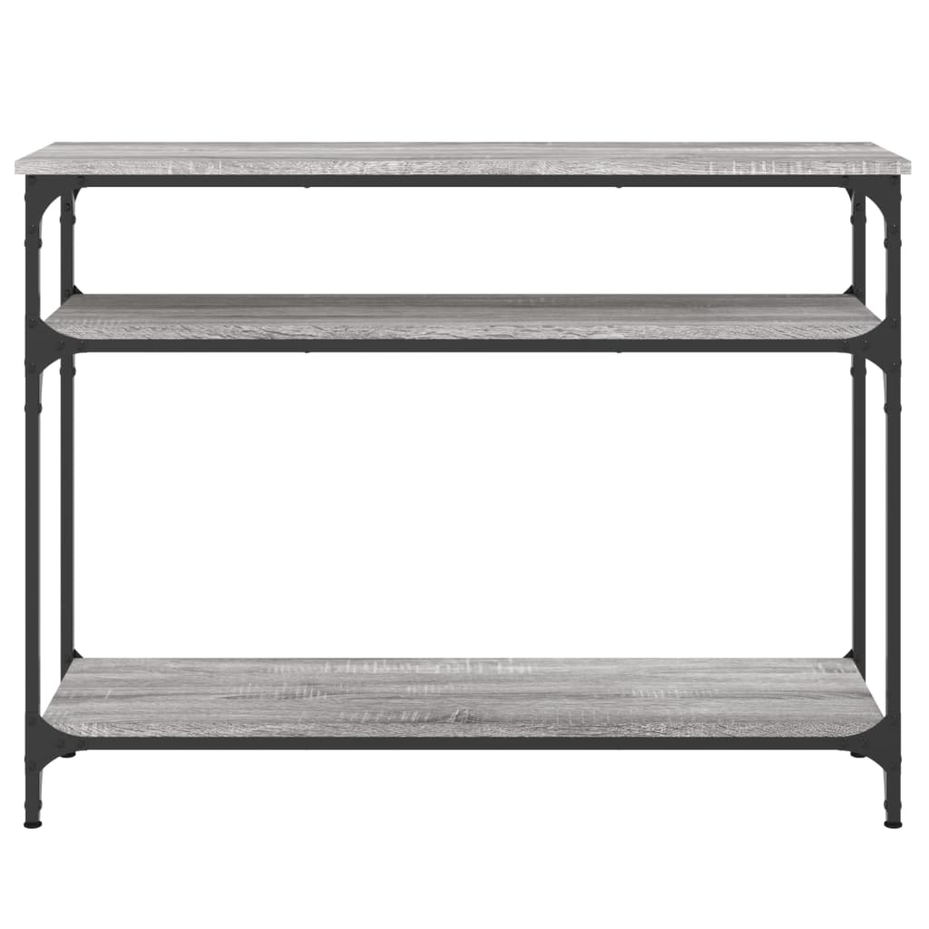 Tavolo Consolle Grigio Sonoma 100x29x75 cm in Legno Multistrato 834038