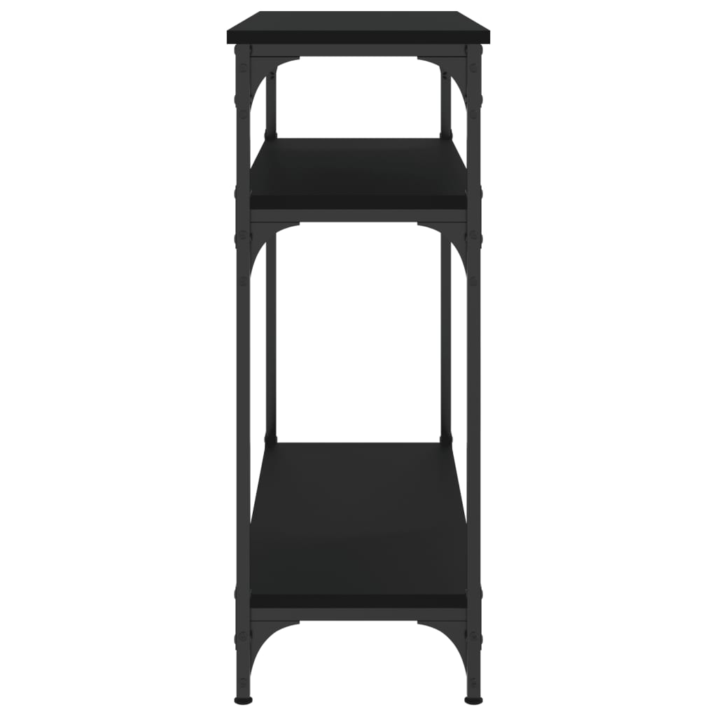 Tavolino Consolle Nero 75x29x75 cm in Legno Multistrato 834040