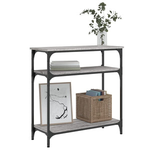 Tavolino Consolle Grigio Sonoma 75x29x75cm in Legno Multistrato 834043