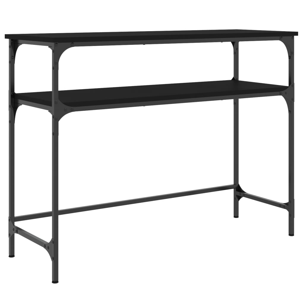 Tavolino Consolle Nero 100x35,5x75 cm in Legno Multistrato 834045