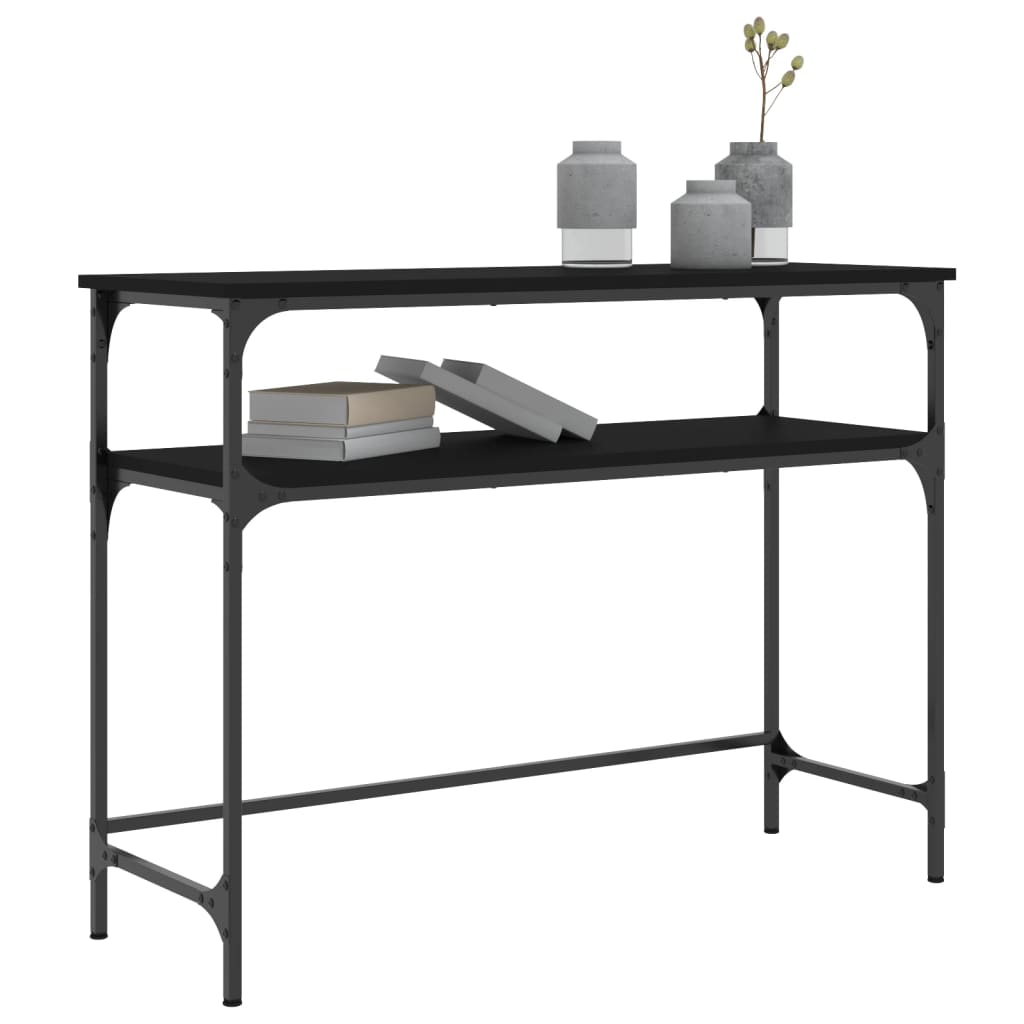 Tavolino Consolle Nero 100x35,5x75 cm in Legno Multistrato 834045