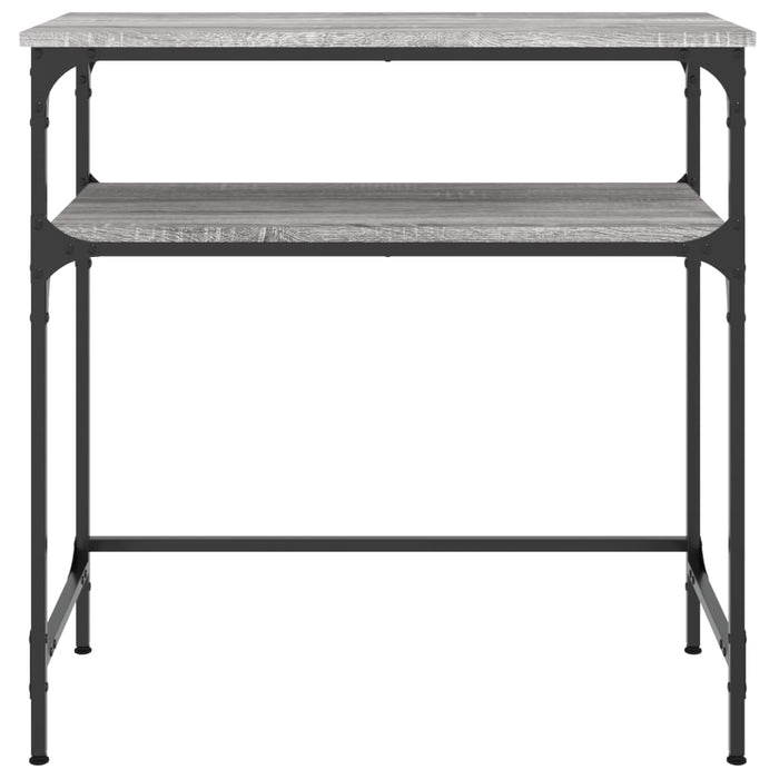 Tavolino Consolle Grigio Sonoma 75x35,5x75 cm Legno Multistrato 834053