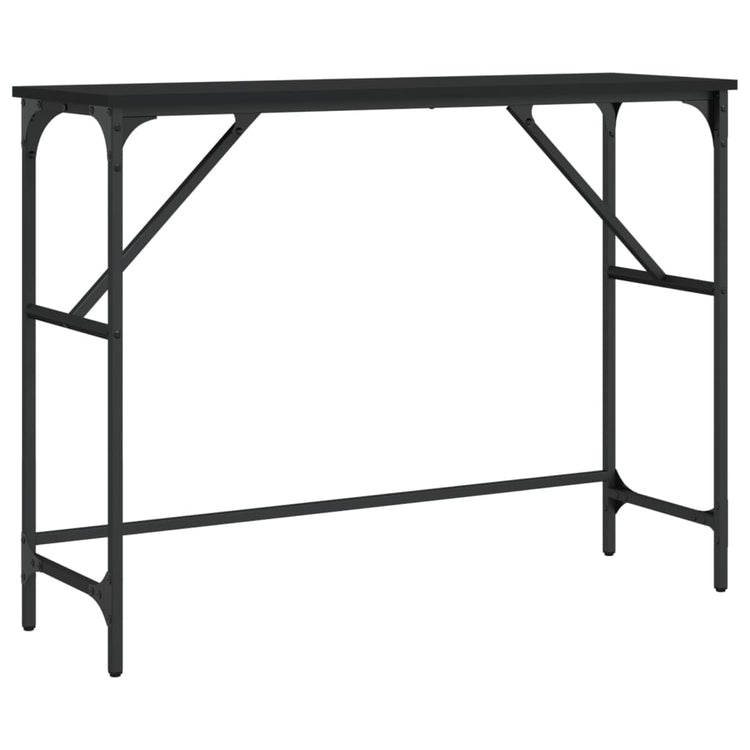 Tavolino Consolle Nero 100x32x75 cm in Legno Multistrato 834055