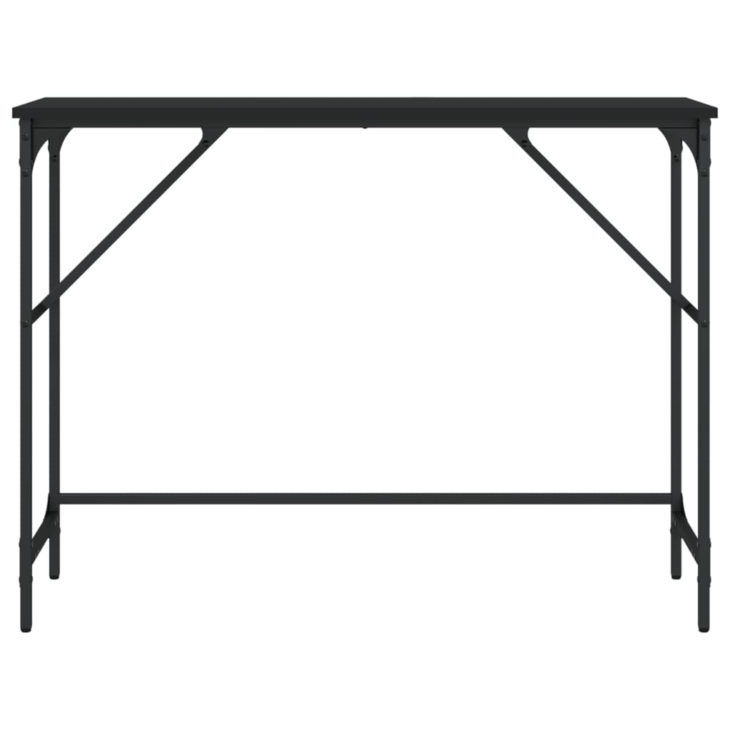 Tavolino Consolle Nero 100x32x75 cm in Legno Multistrato 834055