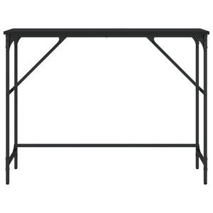 Tavolino Consolle Nero 100x32x75 cm in Legno Multistrato 834055