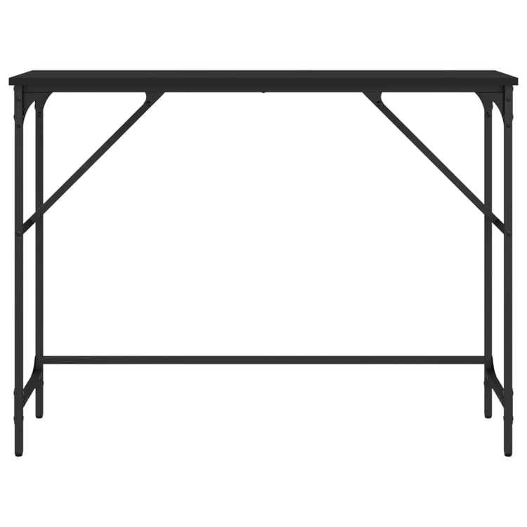 Tavolino Consolle Nero 100x32x75 cm in Legno Multistrato 834055