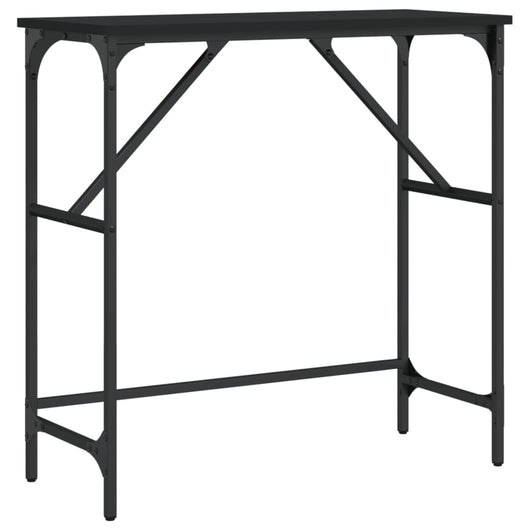 Tavolino Consolle Nero 75x32x75 cm in Legno Multistrato 834060