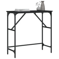 Tavolino Consolle Nero 75x32x75 cm in Legno Multistrato 834060