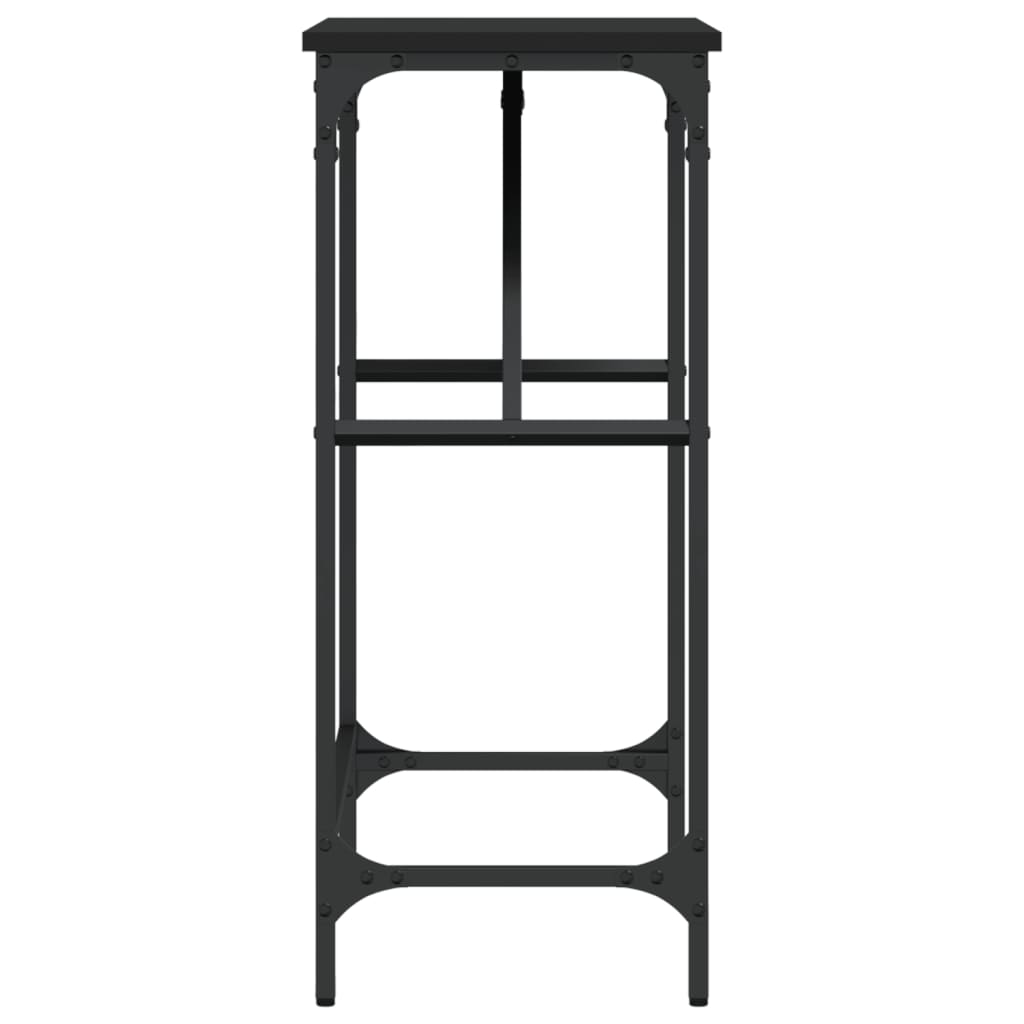 Tavolino Consolle Nero 75x32x75 cm in Legno Multistrato 834060