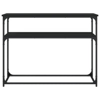 Tavolino Consolle Nero 100x35,5x75 cm in Legno Multistrato 834065