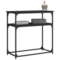 Tavolino Consolle Nero 75x35,5x75 cm in Legno Multistrato 834070