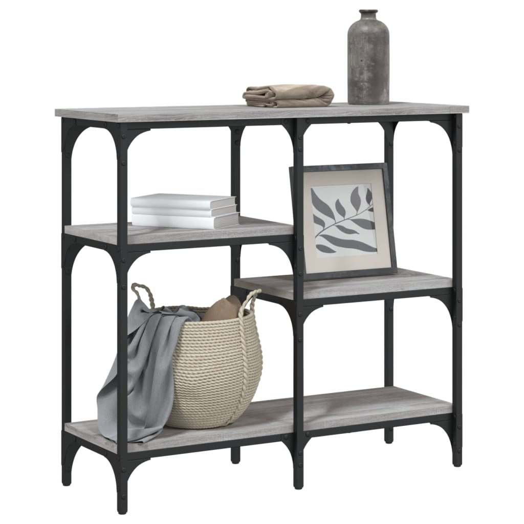 Tavolo Consolle Grigio Sonoma 80x29x75 cm in Legno Multistrato 834078