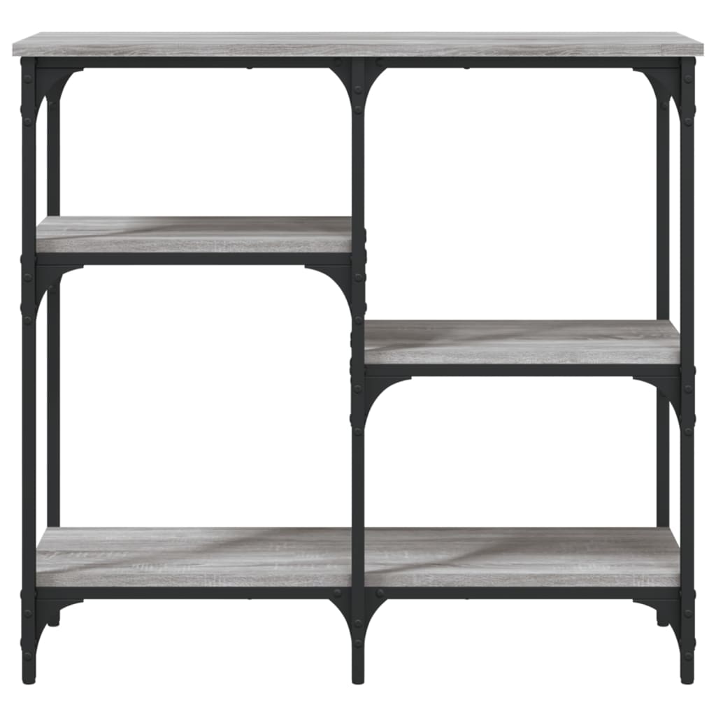 Tavolo Consolle Grigio Sonoma 80x29x75 cm in Legno Multistrato 834078