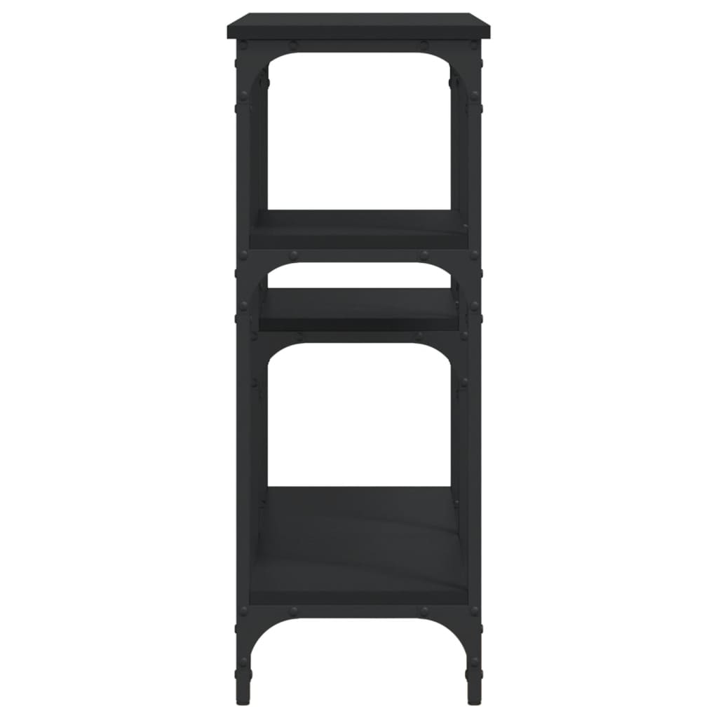 Tavolino Consolle Nero 102x29x75 cm in Legno Multistrato 834080