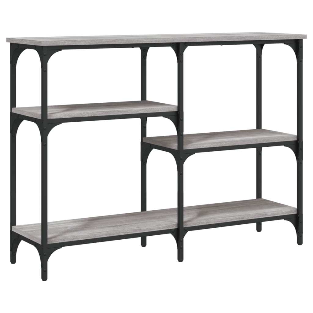 Tavolo Consolle Grigio Sonoma 102x29x75 cm in Legno Multistrato 834083