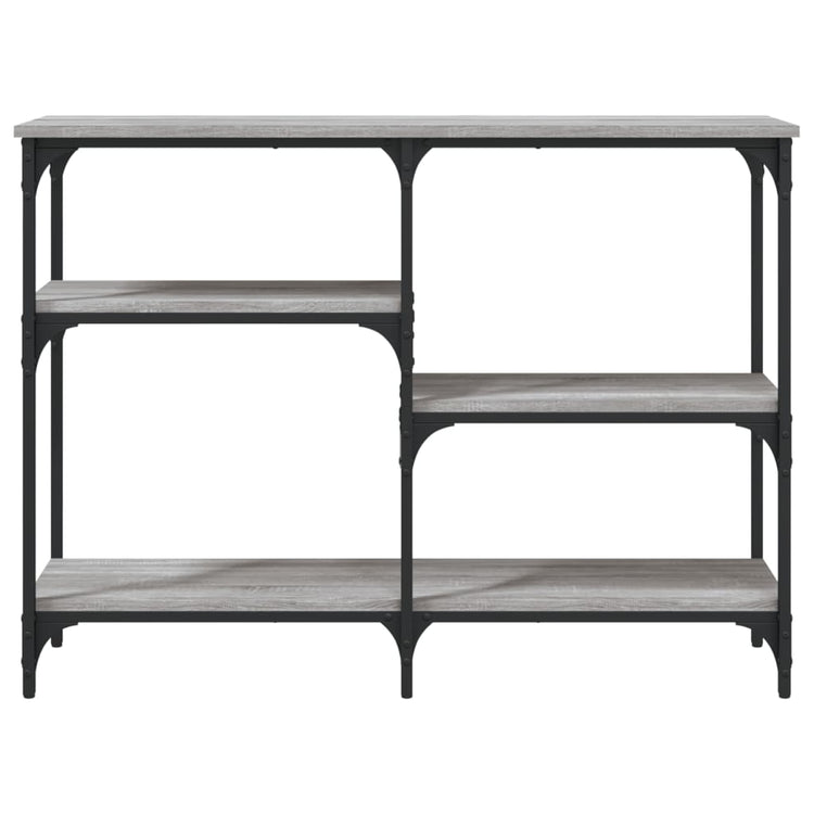 Tavolo Consolle Grigio Sonoma 102x29x75 cm in Legno Multistrato 834083