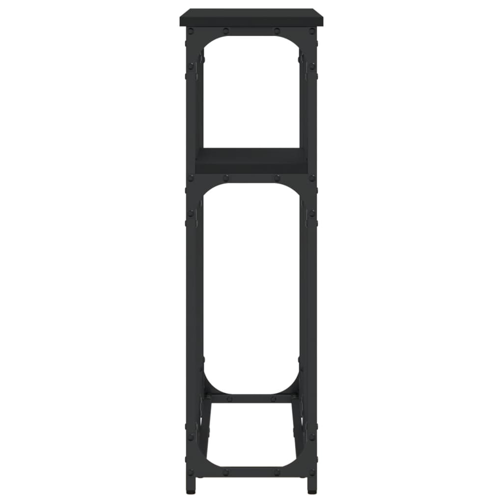 Tavolino Consolle Nero 90x22,5x75 cm in Legno Multistrato 834090