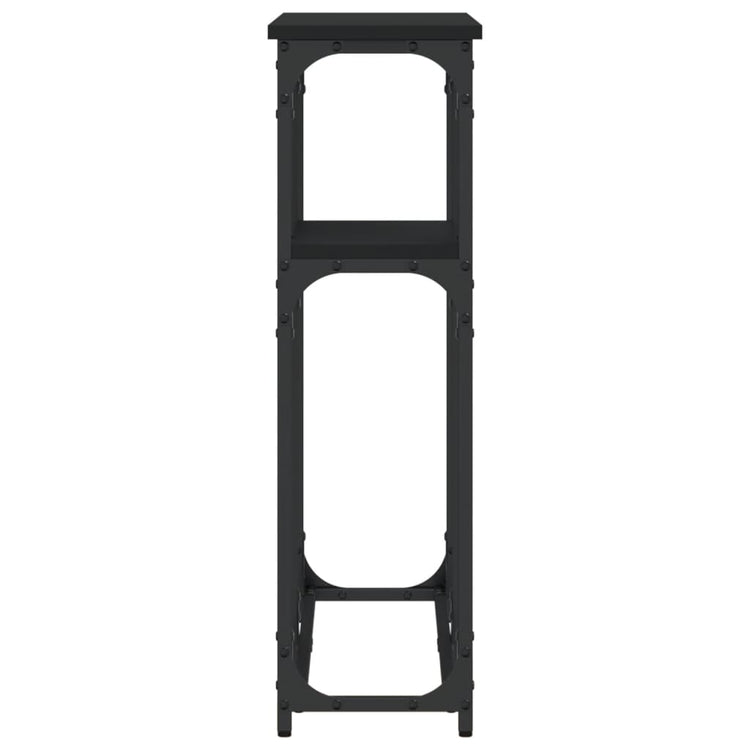 Tavolino Consolle Nero 90x22,5x75 cm in Legno Multistrato 834090